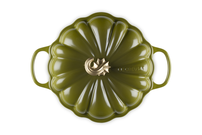 Le Creuset Cast Iron Signature Pumpkin Shallow Casserole 28cm OliveOlive image number 4